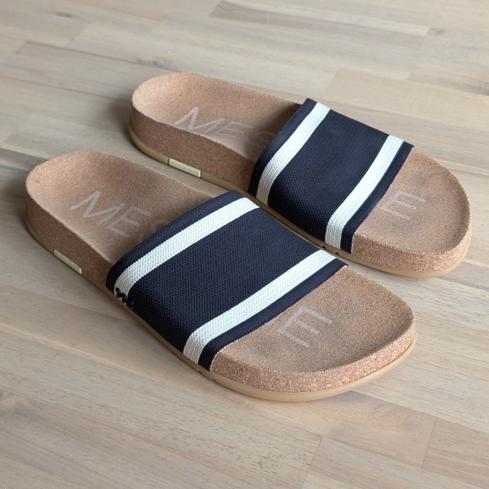 MESSAGE Mullen Slide Sandal -Black/Cream Size EU 39 (US 8.5/9) - Picture 2 of 10